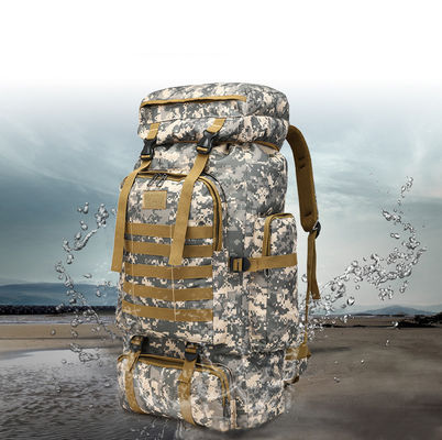 Polyester revêtement 80L grande capacité camping randonnée sac à dos pour les voyages et le trekking