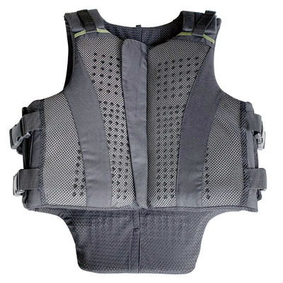 Veste équestre certifiée noire 2XL en textures mousseuses pour l'équitation en plein air