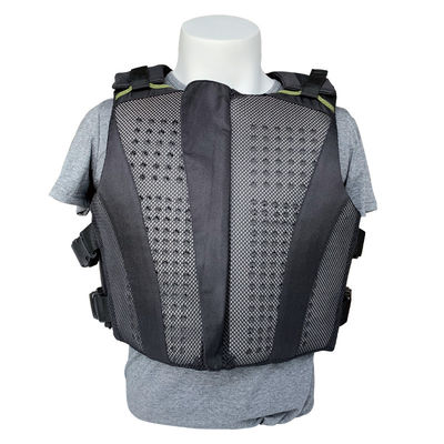 Veste équestre certifiée noire 2XL en textures mousseuses pour l'équitation en plein air