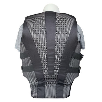 Veste équestre certifiée noire 2XL en textures mousseuses pour l'équitation en plein air