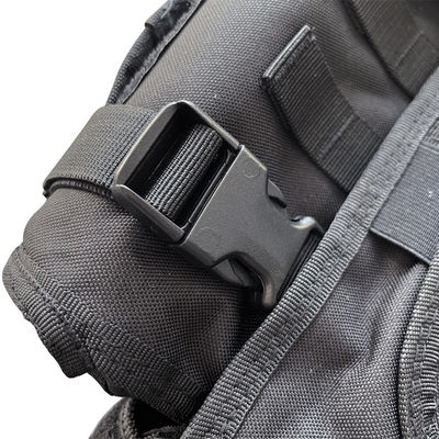 Veste noire réglable de sécurité avec système Molle en tissu de polyester