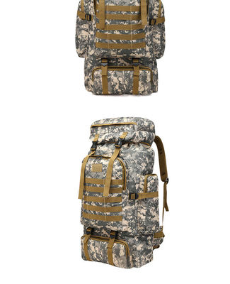 Sac à dos 80L imperméable à l'eau noir pour le camping et le sport en plein air en polyester 600D