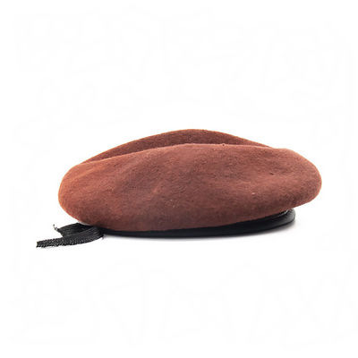 Aération Beret d'automne et d'hiver haut plat chapeau de peintre en laine de couleur solide