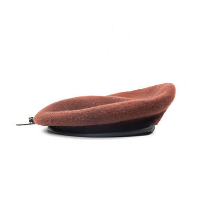 Aération Beret d'automne et d'hiver haut plat chapeau de peintre en laine de couleur solide