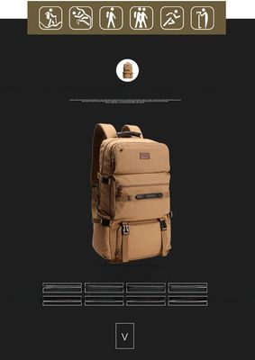 Sac de voyage en toile revêtu de tissu oxford à densité 60L étanche à l'eau et à l'humidité