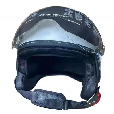 Casque ABS blanc pour moto avec ou sans LED