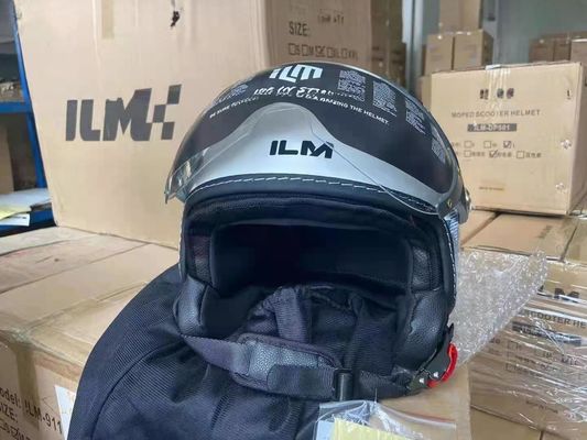 Casque ABS blanc pour moto avec ou sans LED