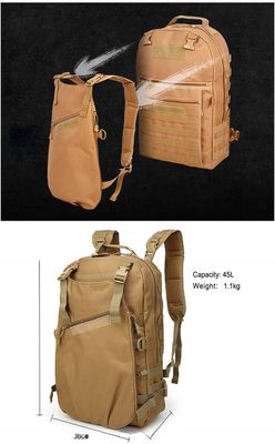 45L sac à dos pour les voyages en plein air technique de pont nerveux imperméable à l'eau et personnalisé