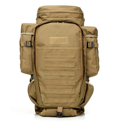 Sac à dos d'alpinisme de haute capacité de 70L avec logo en tissu résistant à l'eau et respirant