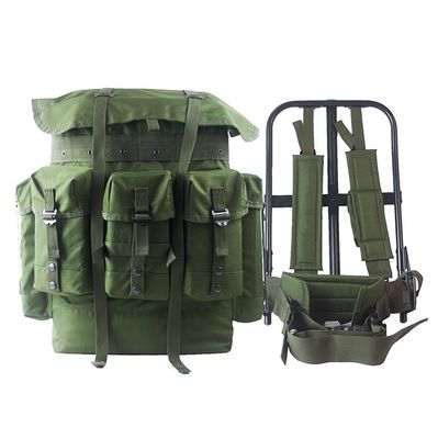 Spécial pour les voyages en plein air Grand sac à dos vert unisexe avec poignée rétractable