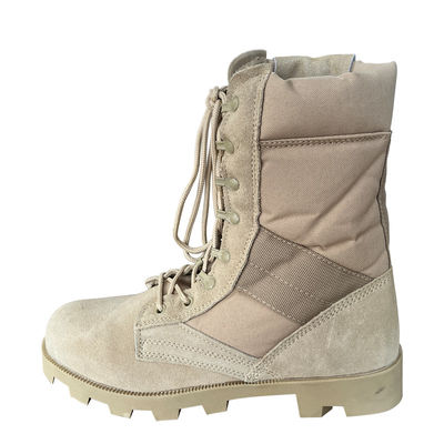 36-47 Bottes de sécurité en cuir suède rugueux en dentelle haute avec chapeau dur et semelle en caoutchouc écrasant