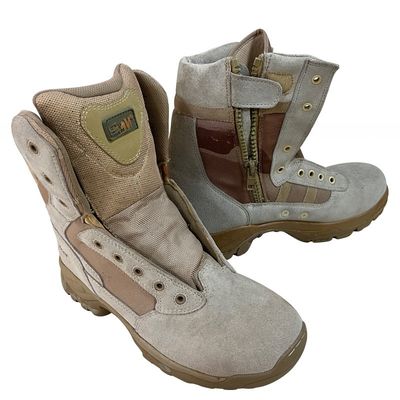 Des bottes en cuir de haute résistance pour hommes, parfaites pour les activités tactiques en plein air.