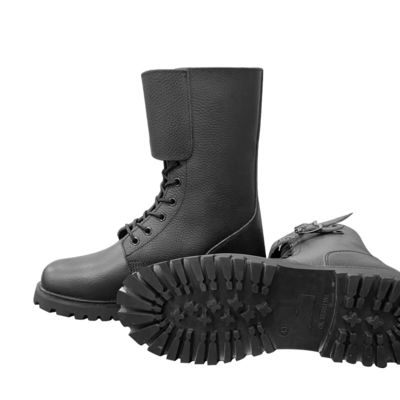 Chaussures d'automne en cuir de vache noir pour homme avec semelle en caoutchouc