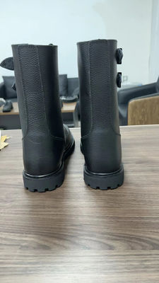 Chaussures d'automne en cuir de vache noir pour homme avec semelle en caoutchouc