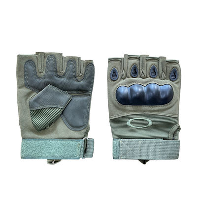 Précautions et protection maximales Gants en cuir en microfibre antidérapant à demi-doigt et à poignet dur