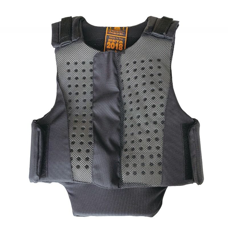 Veste noire pour enfants certifiée en mousse pour les activités d'équitation en plein air