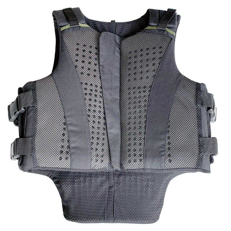 Veste équestre certifiée noire 2XL en textures mousseuses pour l'équitation en plein air