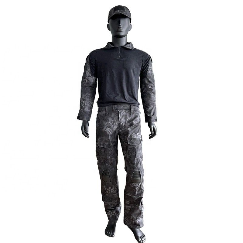 T-shirt tricoté à manches longues en polyester/coton pour homme Uniforme costume de grenouille en couleur personnalisée