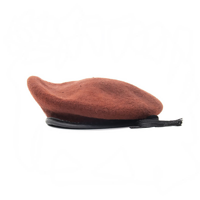 Aération Beret d'automne et d'hiver haut plat chapeau de peintre en laine de couleur solide