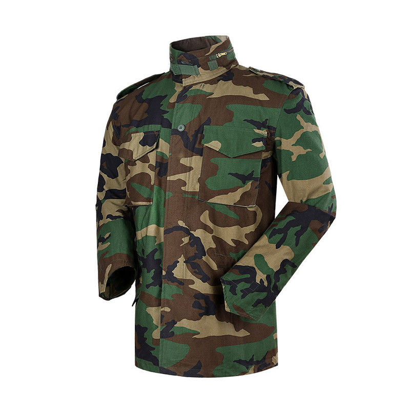 Veste de combat tactique de camouflage sur bois pour hommes pour l'entraînement en plein air en hiver