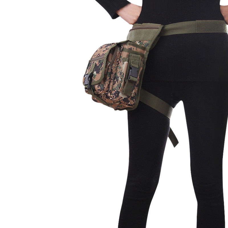 Sac à dos en nylon 600D résistant à l' eau, taille et cuisse avec boucles fortes