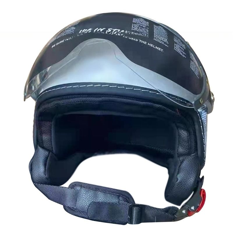 Casque ABS blanc pour moto avec ou sans LED