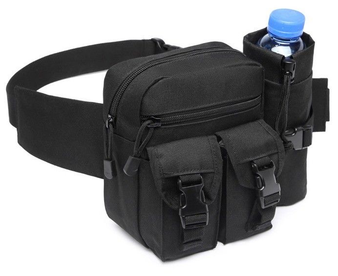 Sac à dos imperméable à la taille Sac à bouteille d'eau pour le camping et les loisirs en plein air 19*14*9cm