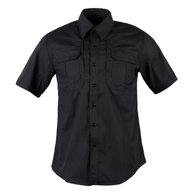 T-shirts en tissu tissé avec poche de chargement et poche de stylo en mélange polyester/coton