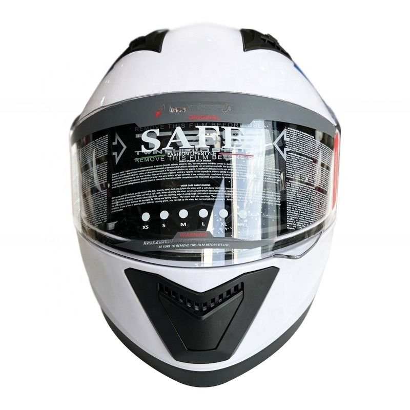 Casque de conduite à moto ABS Full Face Shield pour la saison universelle sans motif