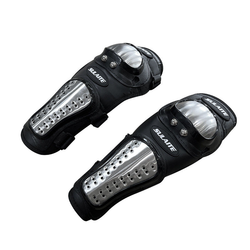 Gardiens de bras et de coudes de course de motocyclettes en coque métallique et en tissu oxford pour la protection