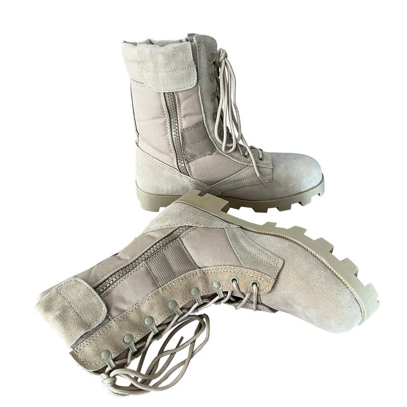 36-47 Bottes de sécurité en cuir suède rugueux en dentelle haute avec chapeau dur et semelle en caoutchouc écrasant