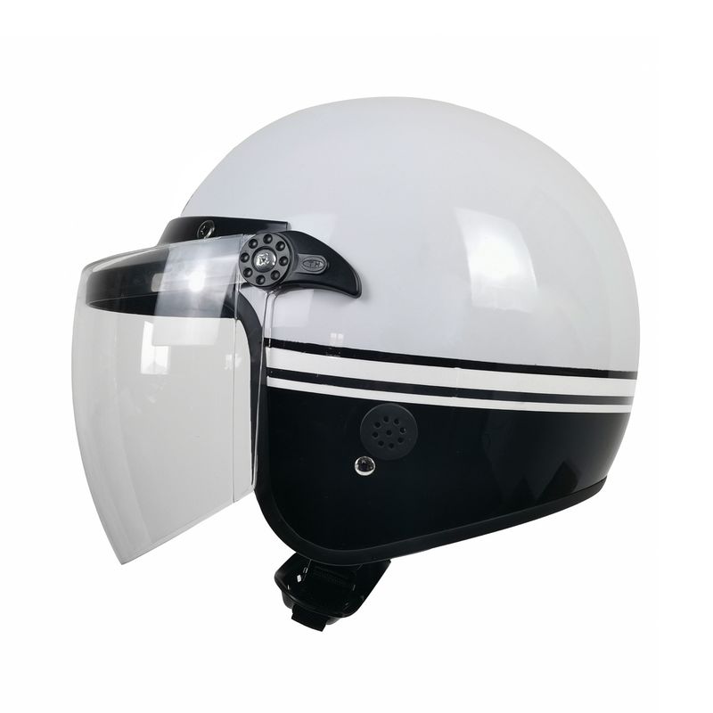Casque de moto rétro pour la protection de la tête blanc et personnalisable XL