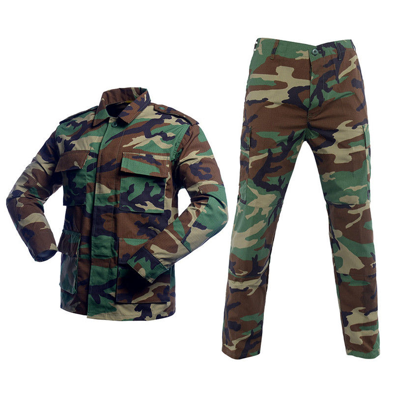 Tissu de type BDU chemise tactique pantalon uniforme de camouflage forestier pour les activités de plein air