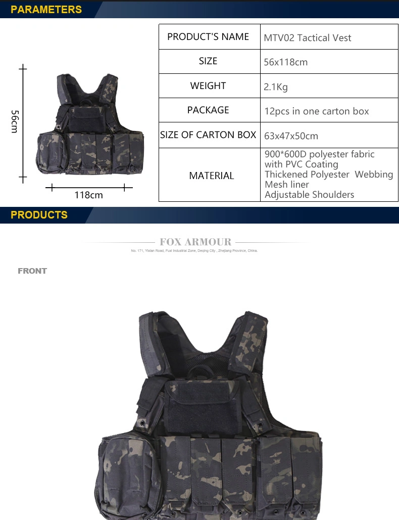MT02 Veste militaire à l'épreuve des balles 3